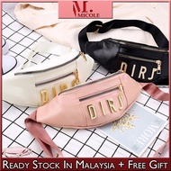 Ready Stock MICOLE SB2645 Korean Leather Fanny Pack Waist Bag Chest Bag Women Beg Shoulder Bag Casua