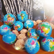 Spongey Globe Ball / World Map / Globe Earth / Bola Bumi Lembut / Peta Dunia