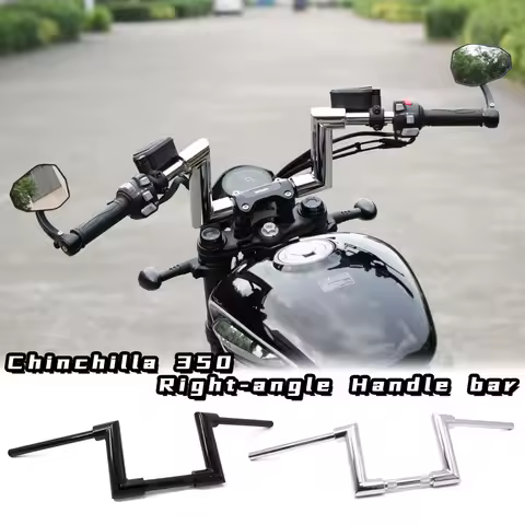 BENDA Chinchilla 350 Motorcycle Controls Sharp Sheep Horn Style Ape Hangers Handlebar Gloss Black Ap
