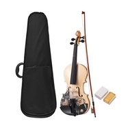 [New Arrival]4/4 Acoustic Violin Bass Topboard Side Back Board Maple Scroll with Carry Case Bow Rosi