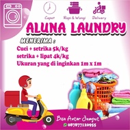 spanduk 1 hari jadi / spanduk banner LAUNDRY UKURAN 1X1,