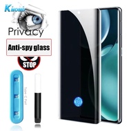 Anti-Spy Privacy UV Liquid Curved Full Cover Tempered Glass Xiaomi Mi 12 12X 11 Ultra 10 Lite 10t Pr