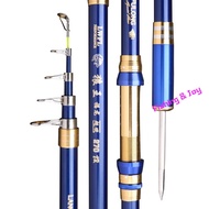Carbon super hard telescopic rod Large fishing weight 2.1m-4.5m Telescopic fishing rod Surf rod Fish