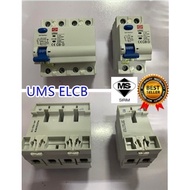 [SIRIM] ELCB Single/ Three Phase UMS ELCB 63A Miniature Circuit Breaker 电表断路器 Pemutus Litar DB BOX E