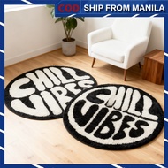 80*80CM Round Carpet High Quality Three-Dimensional Soft Letter Pattern Bedroom Carpet