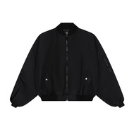Bad Choices | Áo Bomber dù Zipper Jacket Signature tay nhún form Boxy