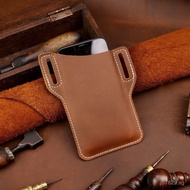 Tool Holster Waist Hanging EDC Outdoor In-Stock Leather Vintage Waist Bag Holster Tactical EDC Cowhi