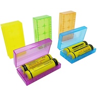 5 Pieces Transparent Colorful Battery Storage Case Organizer for 18650, Battery Storage Box for 18650 or CR123A Battery