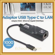 USB Type C to LAN RJ45 Ethernet Gigabit 1000Mbps Adapter -IT216