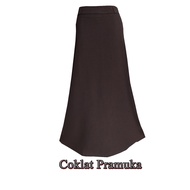 Rok Hitam Panjang Kerja Wanita Model A Line Rok Bahan Pinggang Karet Letter A Maksi Kualitas Premium