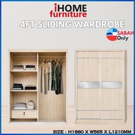 iHOME SABAH FURNITURE 🔥READY STOCK🔥 4FT Sliding Wardrobe Almari baju