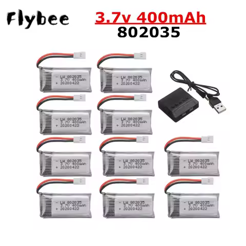 3.7V 400mah Lipo Battery For H107 H31 KY101 E33C E33 U816A V252 H6C 25C RC Quadcopter 3.7v 802025 Re