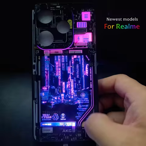 For Realme 14 13 12 11 10 Pro Plus 5G 9 8 9i 8i Light Up Led Flash Case For Realme GT 2 5 Neo GT2 GT