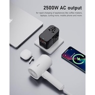 100W GaN Universal Travel Adapter International Power Adapter, with 5 USB (3 USB C) Charging Ports, 