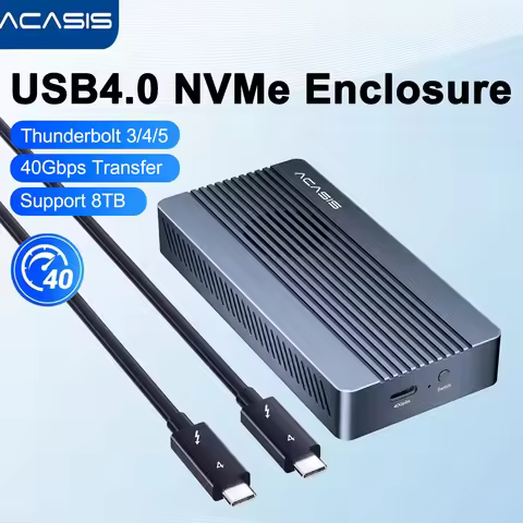 ACASIS 40Gbps M.2 NVMe SSD Enclosure with Cooling Fan for M1 M2 Pro/Max with Thunderbolt 4/3/USB3.2 