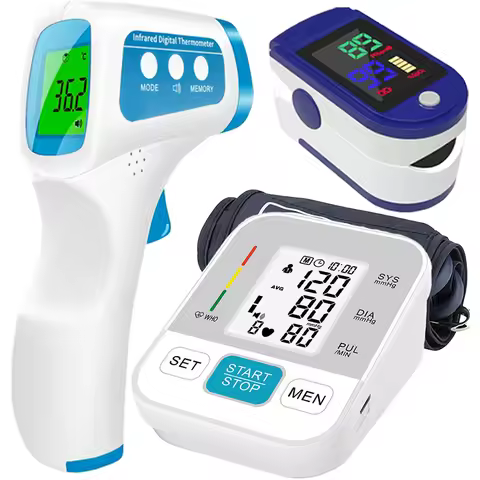 Medical Automatic Pressure Tonometer Tensiometer Heart Rate Pulse Meter BP Monitor Healthy Digital A
