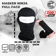 Masker Ninja Full Face Polos Penutup Wajah Pelindung Kepala Helm