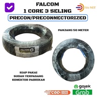 FALCOM PRECON 1 CORE 3 SELING 50M SC UPC - SC UPC | CABLE READY TO USEFiber Optik 50 METERS LENGTH 1