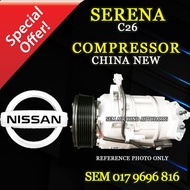 NISSAN SERENA C26 CHINA NEW COMPRESSOR/ KOMPRESOR (CAR AIRCOND SYSTEM) (HYBRID)