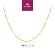 HABIB 999/24K Yellow Gold Necklace WWGC1151123