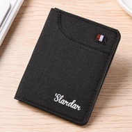 Vertical Canvas Small Wallet Male College Student Simple Thin Japanese Wallet Mini Small Wallet Stre