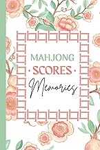 Mahjong Scores & Memories: Score Tracker Notebook with Peach Chinoiserie Design: 120 Pages | 6 x 9 S