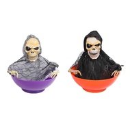 Halloween Candy Bowl Electric Fruit Tray Haunted Party Props Bowl for Trick or Treating Halloween Pa