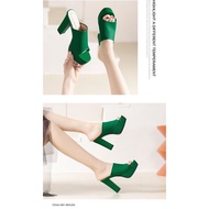 >NB Fish Mouth High Heels Women Sexy Super High Cover Foot Thick Heels Women->NB