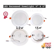 Fonemax LED Recessed Downlight 6 inch & 4 inch Round/ Downlight 20W & 15W Daylight