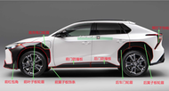 แผ่นตกแต่งประตูรถยนต์ ขอบยาง ขอบล้อ สำหรับ Toyota BZ4X แผ่นป้องกันการชน แผ่นป้องกันขอบล้อ ชิ้นส่วนเส