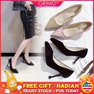 READY STOCK💝GRIMO Pranede Highheel Women’s 9CM Kasut Tinggi Shoe Shoes Sandal Travel High Heels Pere