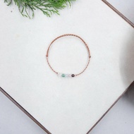 Synthesis of five-color thin thread bracelet mixed with five-element and five-element stones| Small 