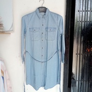 [Best Quality] Tunik Geela Denim Kemeja (11477)