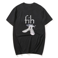 Ready Stock Baju Fih Shoes Fish Funny Misspelled Humor T-Shirt 100% Cotton Y2k Graphic Fisherman Out