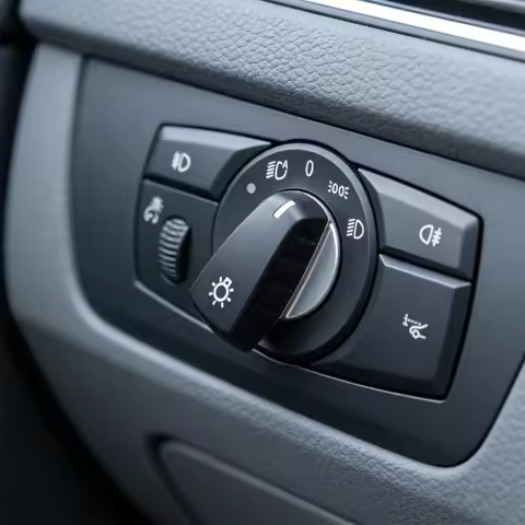 Replacement Headlight Switch Knob Headlight Lamp Switch Rotary Knob Button Cap for BMW 5 Series E60 