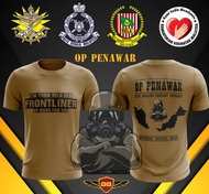 a46f Malaysia Tshirt ATM PDRM RELA KKM PRONTLINER Unisex brown 3d Print shirt JERSERY Full Sublimati