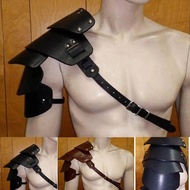 Medieval Viking Single Shoulder Armor Knight Gladiator Samurai Pauldrons Steampunk Gothic PU Leather