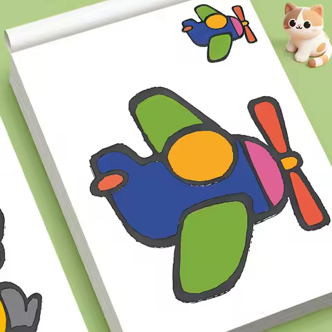 Toddler Fun Coloring Activity Book 3-6 Years Old, Colorful Animal Vehicle Themed Drawing , Early Edu