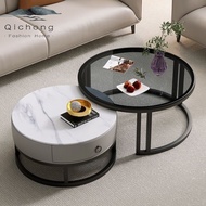 【Free Shipping】 Rock Plate Glass Home Living Room Small Household Combination Scandinavian Light Rou