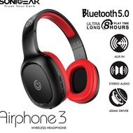 SONICGEAR Sonicgearphone 3 Headshet Bluetooth 5.0 Build In Microphone - Official 1 Year WED NG Selling Warranty