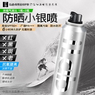 ILAB Womens Small Silver Bottle Spray Sunscreen Waterproof UV Protection Anti-inflammatory High SPF5