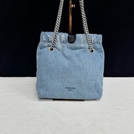 Balenciaga巴黎世家 單寧牛仔小號CRUSH系列購物袋