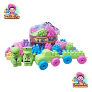 Mr Block 57pcs Educational Toys for Children, Bright Pastel Colors, Large Blocks, Safe, SNI
