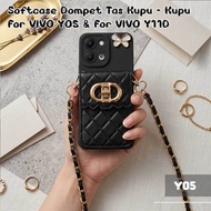 VIVO Y05 VIVO Y11D SOFTCASE BLACK DI*R BUTTERFLY SLING WALLET BAG CUTE GEMOY FOR VIVO Y05 FOR VIVO Y