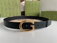 💟GUCCI圓弧形G扣腰帶3cm 男女情侶款 #全實拍 100%new 有齊禮盒 皮帶Belt 配飾 新年禮物 生日禮物 情人節禮物 gift，免運費 包郵 Carousell官方💎紫鑽認證優質商家