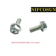 HEX FLANGE BOLT (M6 x 1.0 x 16mm)