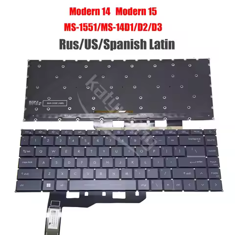 Rus US Spanish Latin Keyboard for MSI Modern 14 15 MS-14D3 MS-14D2 MS-14D1 MS-14DK MS-1551 A10M A10R