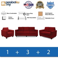1+2+3 SOFA SET  / HIGH QUALITY SOFA / SOFA SET MURAH / SOFA SET FABRIC / SOFA SET MODERN / MALAYSIA 