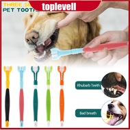 🐱  Three Sided Pet Toothbrush Three-Head Multi-angle Toothbrush Cleaning Brush