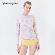 Wakingbee Reef Bratop (Coco) เสื้อว่ายน้ำแขนยาว มีบราในตัว กันยูวี UPF50+ ผ้ายืดหยุ่นดี แห้งไว มีซิป